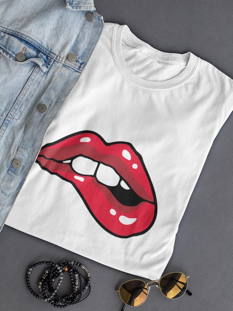 Red Lips Biting T-shirt -SPIdeals Designs