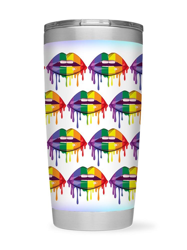 Rainbow Colored Lips Tumbler -SPIdeals Designs