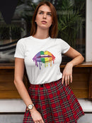 Rainbow Lips T-shirt -SPIdeals Designs
