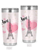 Paris Eiffel Tower Heart Tumbler -SPIdeals Designs