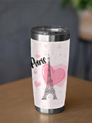 Paris Eiffel Tower Heart Tumbler -SPIdeals Designs