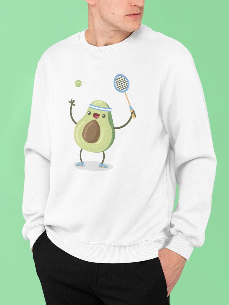 Avocado Playing Tennis Sweatshirt -SPIdeals Designs