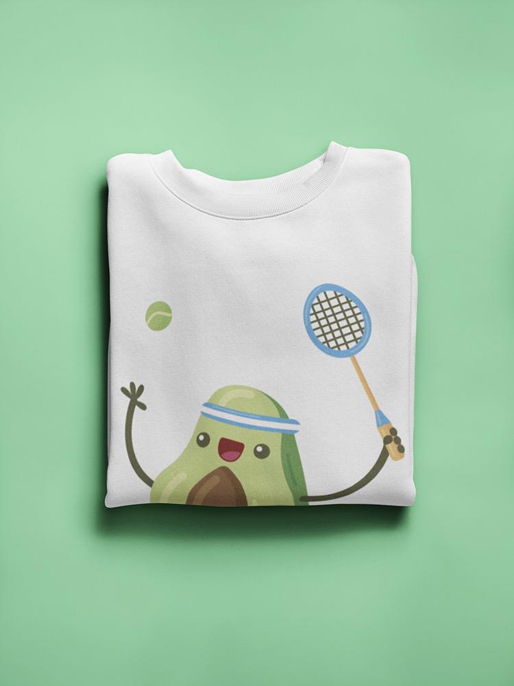 Avocado Playing Tennis Sweatshirt -SPIdeals Designs