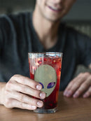 Alien Face With Space Eyes Pint Glass -SPIdeals Designs