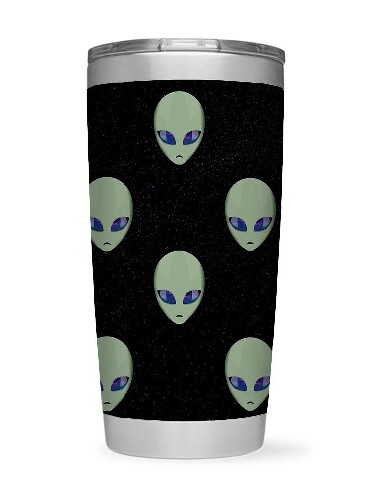 Alien Face With Space Eyes Tumbler -SPIdeals Designs