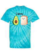 Love Bread And Avocado Tie Dye Tee -SPIdeals Designs