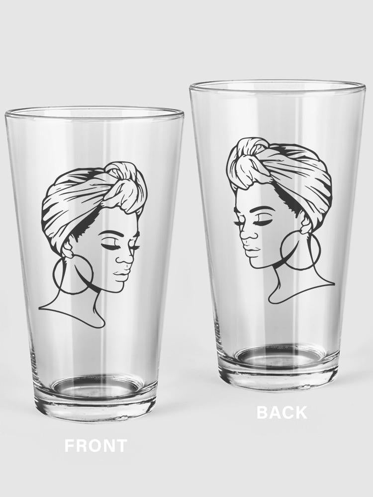 A Beautiful Woman Portrait Pint Glass -SPIdeals Designs