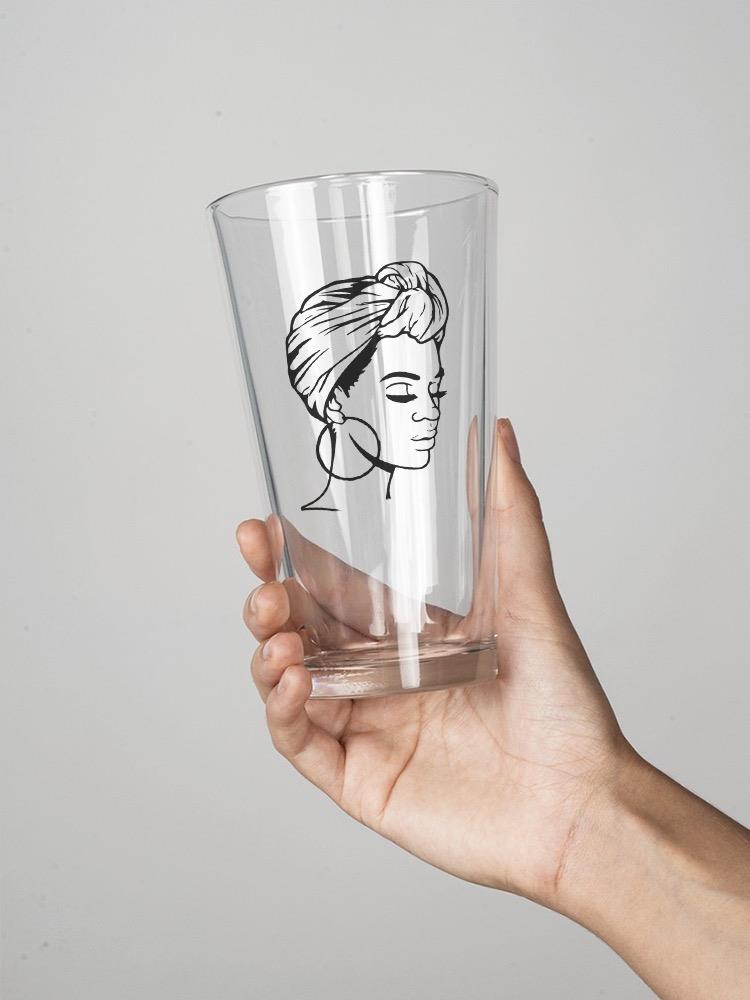 A Beautiful Woman Portrait Pint Glass -SPIdeals Designs