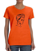 Afro Woman With Covered Hair Shaped T-shirt -SPIdeals Designs
