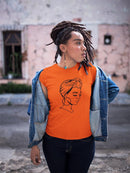 Afro Woman With Covered Hair Shaped T-shirt -SPIdeals Designs