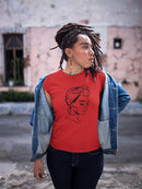 Afro Woman With Covered Hair Shaped T-shirt -SPIdeals Designs
