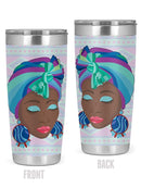 Woman With A Scarf On Hair Tumbler -SPIdeals Designs