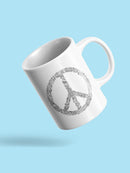 Floral Peace Sign Mug -SPIdeals Designs