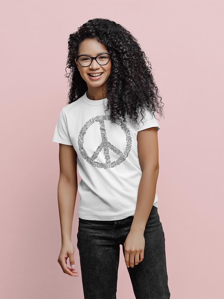 Floral Peace Sign T-shirt -SPIdeals Designs