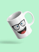 Smiling With Glasses Mug -SPIdeals Designs