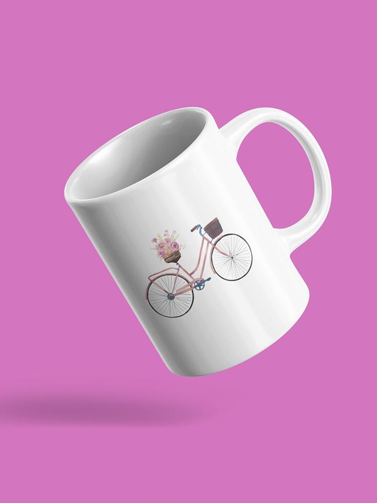 Bicycle With Flower Basket Mug -SPIdeals Designs