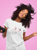 Bicycle With Flower Basket T-shirt -SPIdeals Designs
