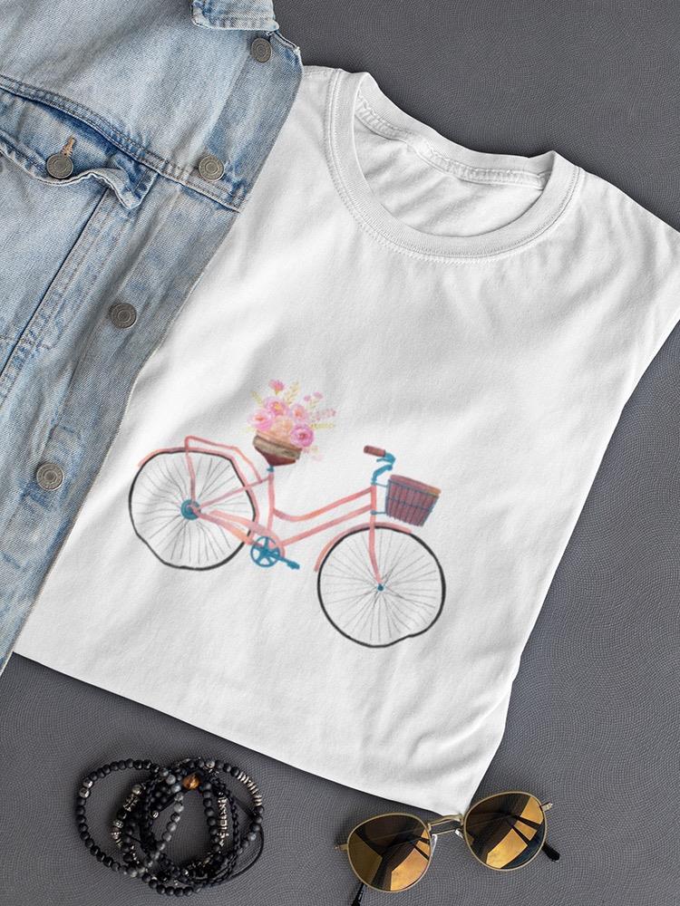 Bicycle With Flower Basket T-shirt -SPIdeals Designs