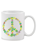 Floral Peace Symbol Mug -SPIdeals Designs