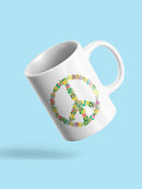 Floral Peace Symbol Mug -SPIdeals Designs