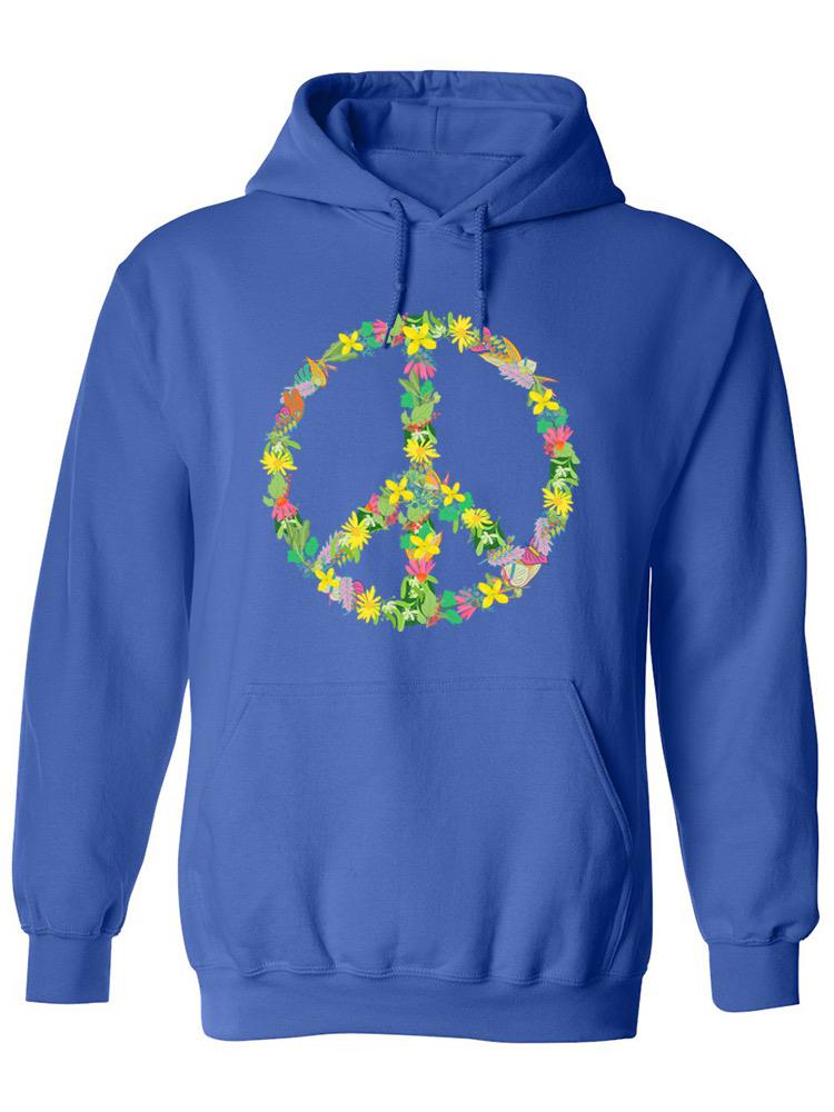 Floral Peace Symbol Hoodie -SPIdeals Designs