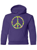 Floral Peace Symbol Hoodie -SPIdeals Designs
