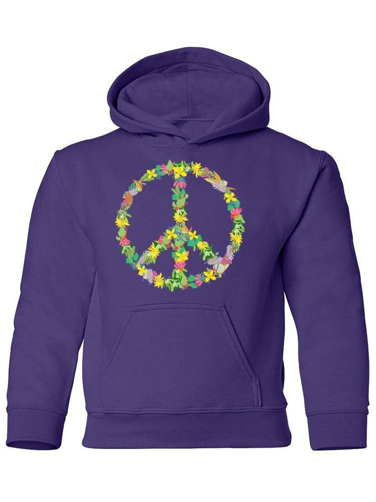 Floral Peace Symbol Hoodie -SPIdeals Designs