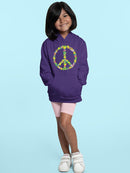 Floral Peace Symbol Hoodie -SPIdeals Designs