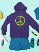 Floral Peace Symbol Hoodie -SPIdeals Designs