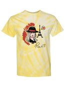 Paris Woman Tie Dye Tee -SPIdeals Designs