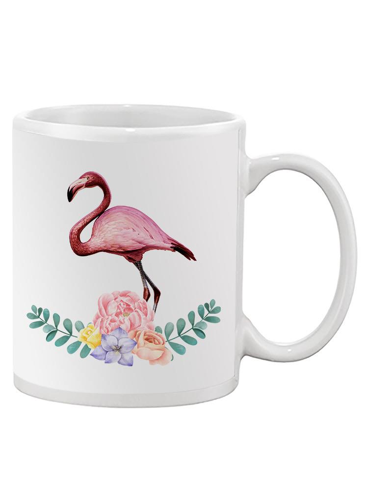 Flamingo With Flowers Mug -SPIdeals Designs
