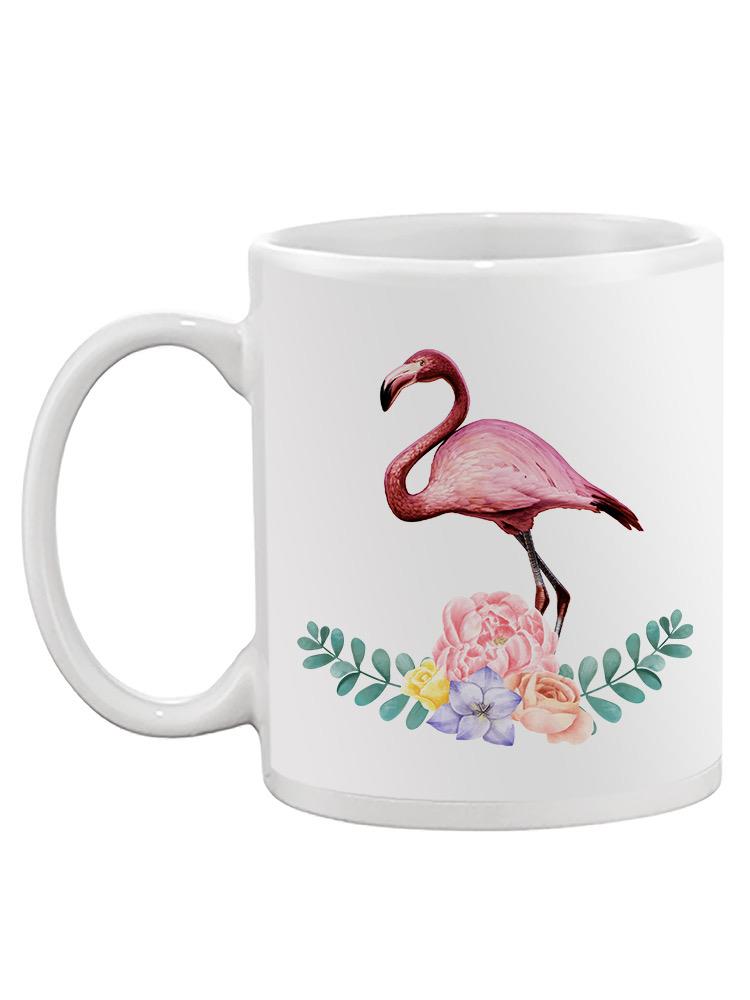 Flamingo With Flowers Mug -SPIdeals Designs