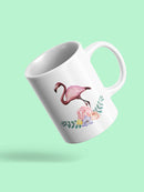 Flamingo With Flowers Mug -SPIdeals Designs