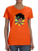 Afro Woman Stunning Portrait Shaped T-shirt -SPIdeals Designs