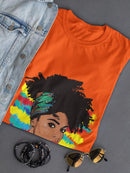Afro Woman Stunning Portrait Shaped T-shirt -SPIdeals Designs