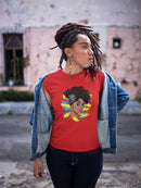 Afro Woman Stunning Portrait Shaped T-shirt -SPIdeals Designs