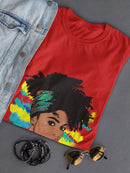 Afro Woman Stunning Portrait Shaped T-shirt -SPIdeals Designs