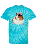Guinea Pig With Ribbon Tie Dye Tee -SPIdeals Designs