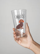 A Dachshund Greeting Pint Glass -SPIdeals Designs