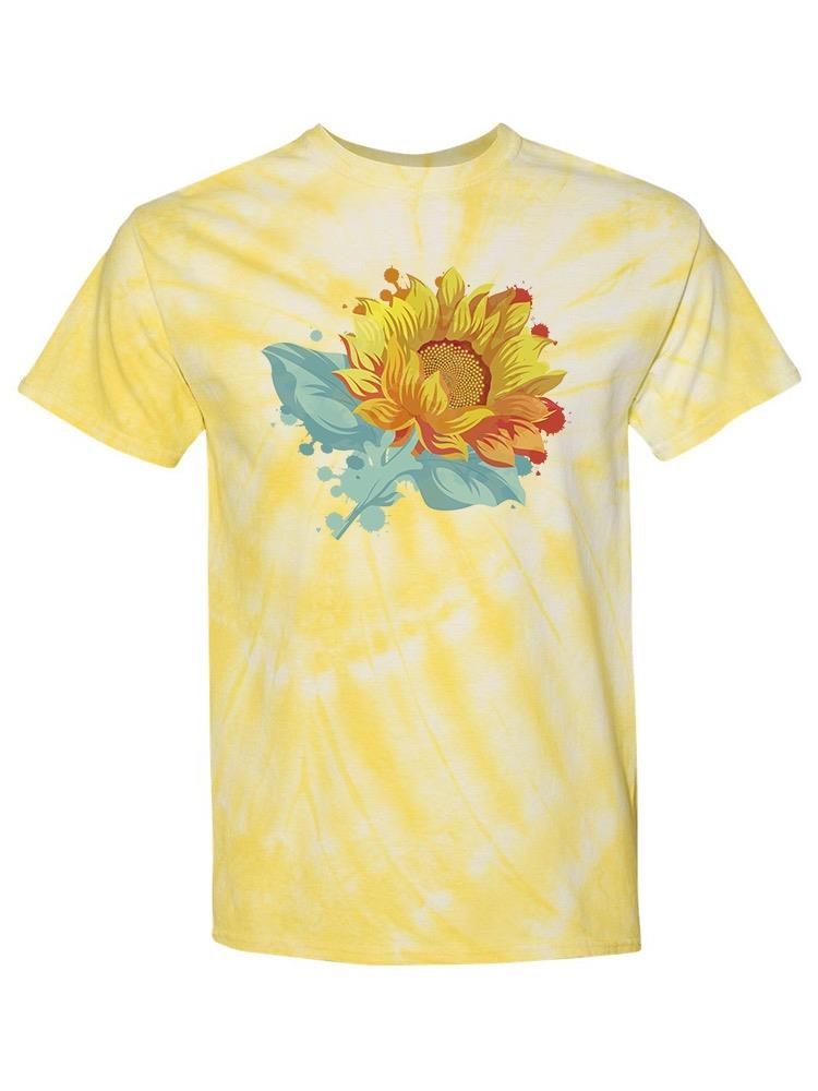 Yellow Sunflower Tie Dye Tee -SPIdeals Designs