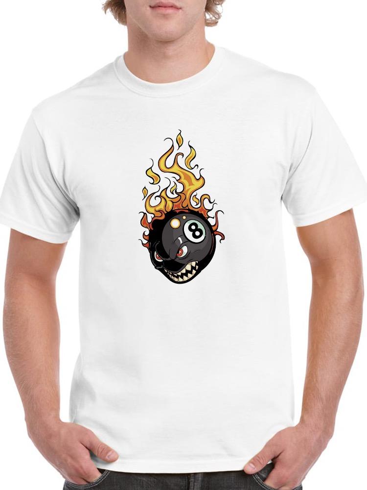 8 Ball On Fire T-shirt -SPIdeals Designs
