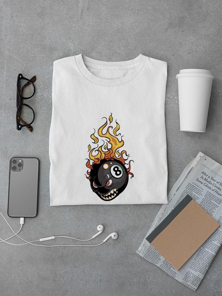 8 Ball On Fire T-shirt -SPIdeals Designs