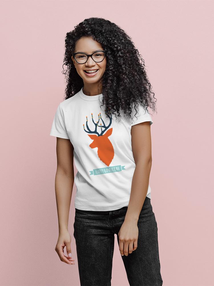 Happy Hanukkah Reindeer T-shirt -SPIdeals Designs