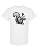 Sitting Squirrel Sketch T-shirt -SPIdeals Designs