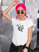 Sitting Squirrel Sketch T-shirt -SPIdeals Designs