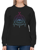 Triangle Pattern With Eye Sweatshirt -SPIdeals Designs