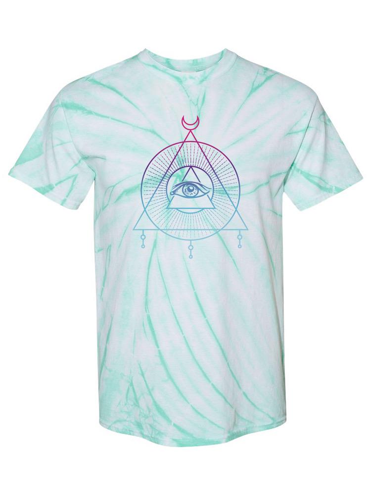 Triangle Pattern With Eye Tie Dye Tee -SPIdeals Designs