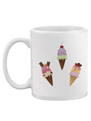 Three Ice Cream Cones Mug -SPIdeals Designs