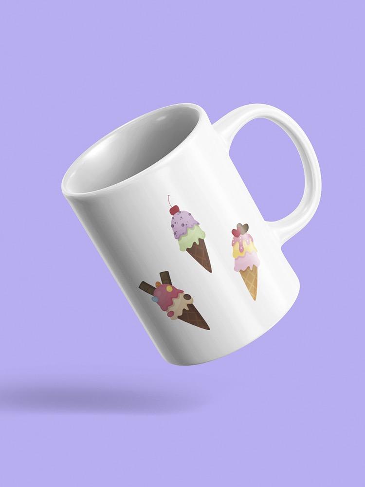 Three Ice Cream Cones Mug -SPIdeals Designs