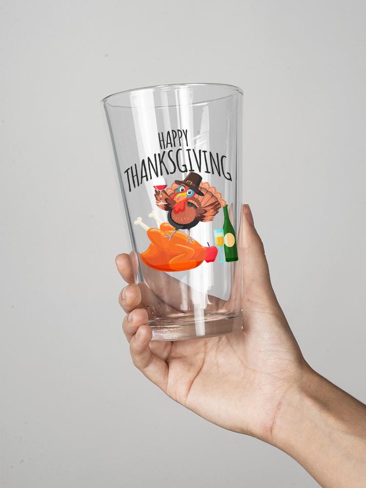Happy Thanksgiving! Pint Glass -SPIdeals Designs